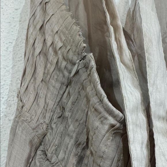 Free People Frankie Pintuck Elegant Tan Halter Dress size Small Petite - Picture 9 of 12